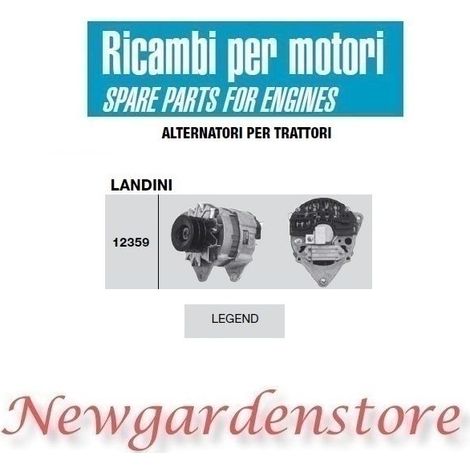 Alternador 12359 LANDINI motor de tractor LEGEND 14 voltios 65 amperios 3551780M91