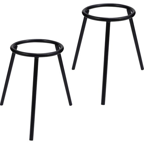 Trépied de Laboratoire 2 Pièces en Fer Noir Support pour Lampe à Alcool Haute Dureté, Matériel de Chimie Scolaire pour Laboratoires et Écoles (1/5)