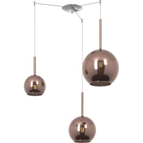 Lampadario moderno top light future 1155 cr s3 s mix ra e27 led vetro pirex soffiato lampada soffitto (1/5)