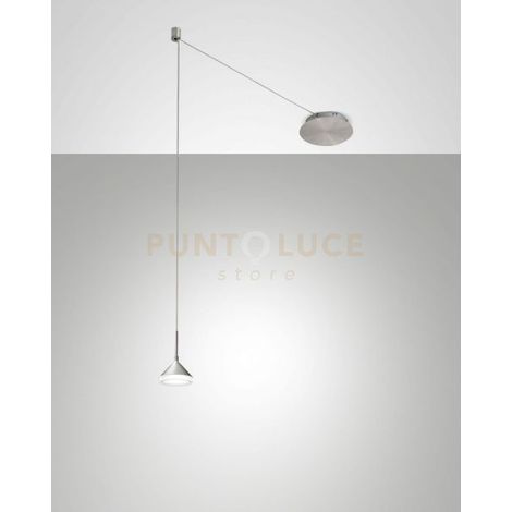 ISABELLA SOSPENSIONE 1 LUCE ALLUMINIO SPOSTABILE A LED 3000K - 8W - 750 lm DIMMERABILE C/ACCESS.