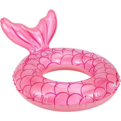 Anneau De Natation Gonflable - Forme De Queue De Poisson - Pour Piscine Et Plage - 1 Pièce (1/5)