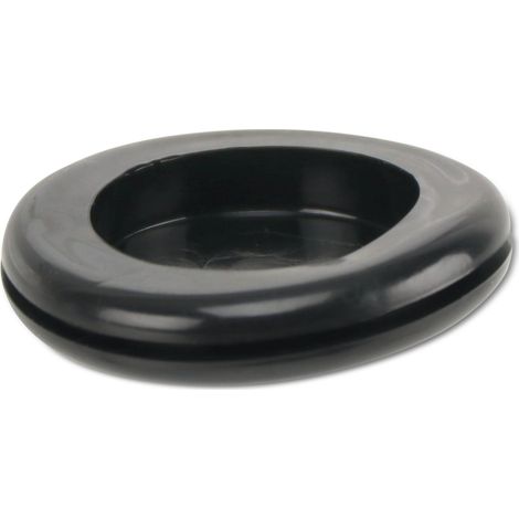 KSS Passe-câble en PVC souple, noir, épaisseur de plaque 1,5, Ø de trou 25, fermé, 1 pièce
