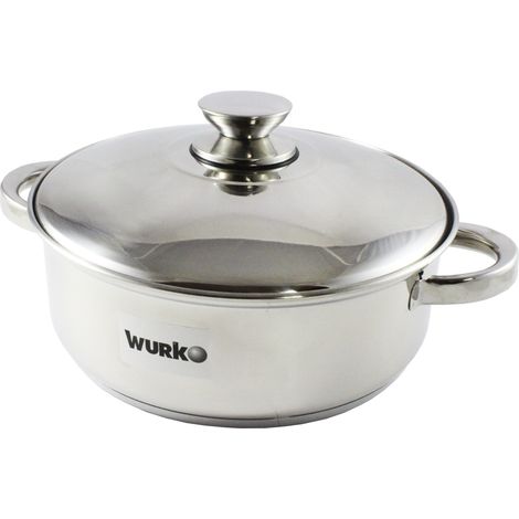 WURKO cacerola inoxidable semiabombada kora 32 cm , Cacerola inoxidable semiabombada Kora 32 cmCacerola de acero inoxidable modelo Kora de la marca Wurko. Utensilio indispensab (1/5)