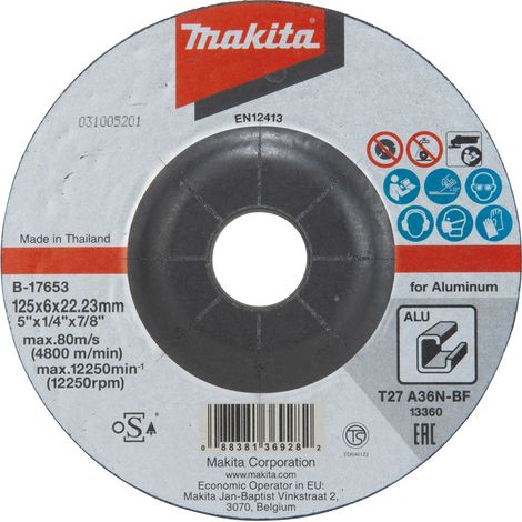 Meule à ébarber aluminium, pour meuleuses d'angle MAKITA B-17653 (1/4)