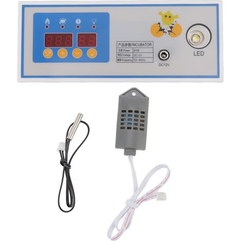 Thermostat de couveuse 60W 12V en plastique, contrôleur de température automatique pour accessoire de mini-incubateur