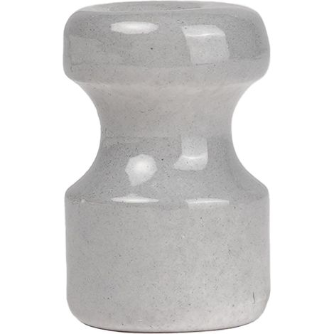 FANTON Isolatore in ceramica grigio Kit 6 isolatori Ø 16mm h 25 mm per installazioni cavo seta vintage completi di viti ottonate 89030GR (1/2)
