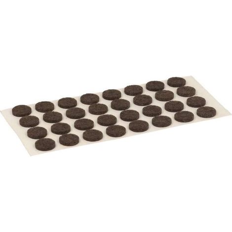 Feltrini adesivi tondi marroni diametro 30 mm 6 pezzi (1/2)