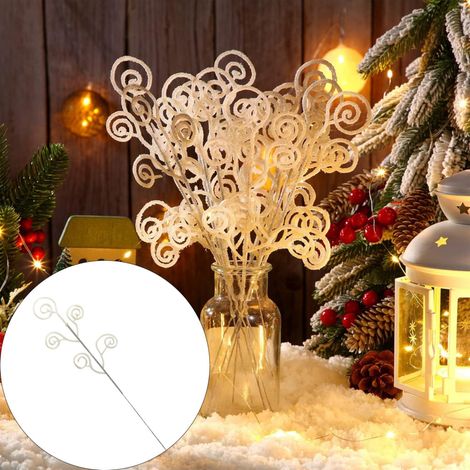 Branches De Baies Artificielles - 10 Pièces - 34 X 10 Cm - Pour Arbre De Noël Guirlande Vase Décoration Intérieure Extérieure (1/5)