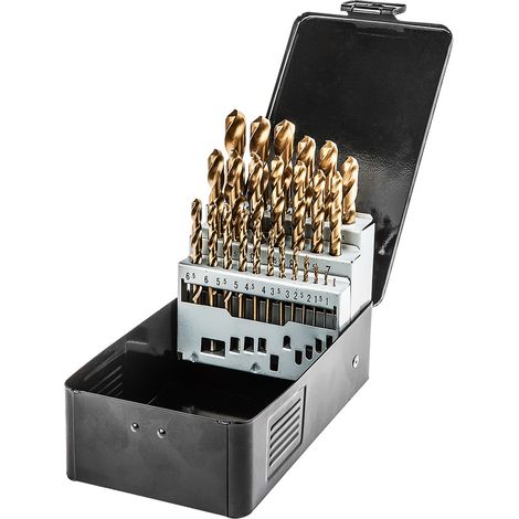 Punte da trapano per metallo HSS-TiN da 1,0-13,0 mm, set da 25 (1/3)