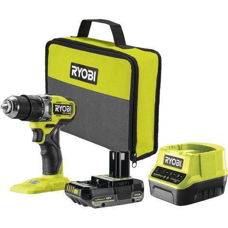 Trapano a percussione Ryobi RPD18C1 18V ONE+ HP Brushless con batteria da 2 Ah, caricabatteria e borsa