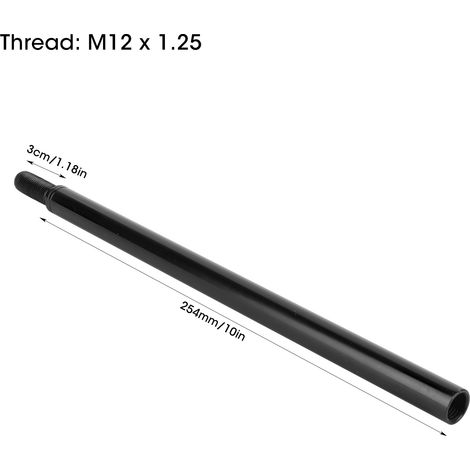 Rallonge de pommeau de levier de vitesse de 25,4 cm (10 pouces), rallonge de levier de vitesse pour transmission manuelle M12 x 1,25, pour Suzuki Samurai