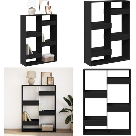 vidaXL Bibliothèque noir 100x33x135 cm bois d'ingénierie