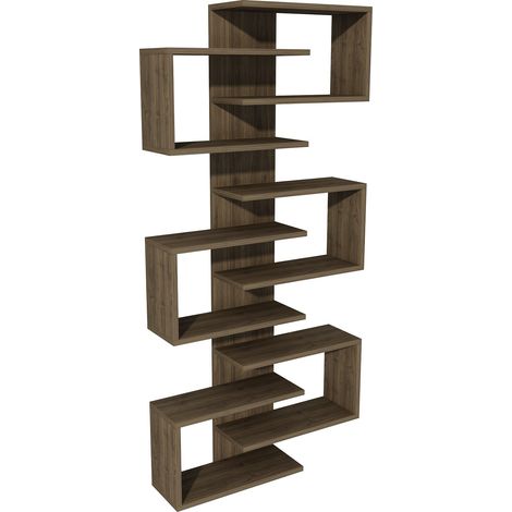 Libreria in legno "Lotus" - 75 x 21 x 161 cm - Noce