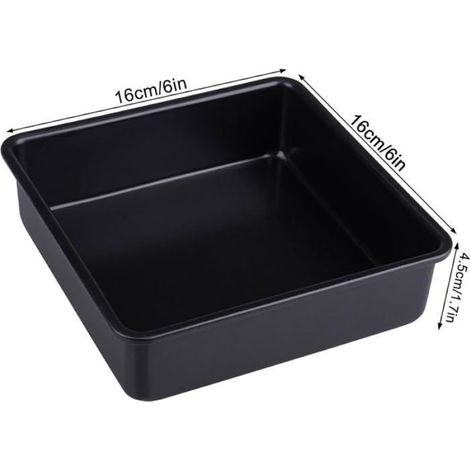 Lot de 2 Plats à Gratin Carrés Antiadhésifs, Petit Plat à Four, Moule à Brownie et Plaque de Cuisson pour Four (1/5)