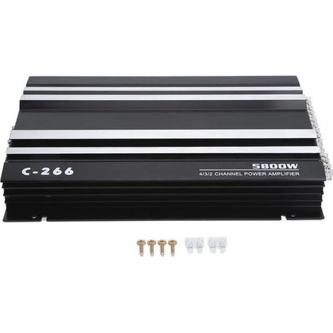 Amplificateur de voiture - - 5800W - Hi-Fi - 12V - Design en alliage d\'aluminium