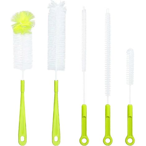 Lot de 5 goupillons pour bouteilles, goupillons de nettoyage pour bouteilles à usage domestique, pour bouteilles longues (1/5)