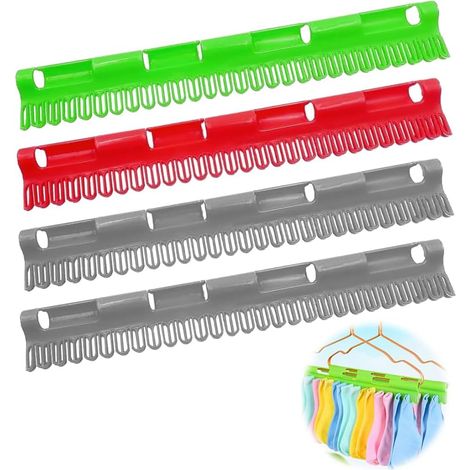 Set of 4 Sock Drying Rack Hanging Clothes Drying Rack Indoor Outdoor Clothes Rack for Socks, Underwear and Small (1/5)