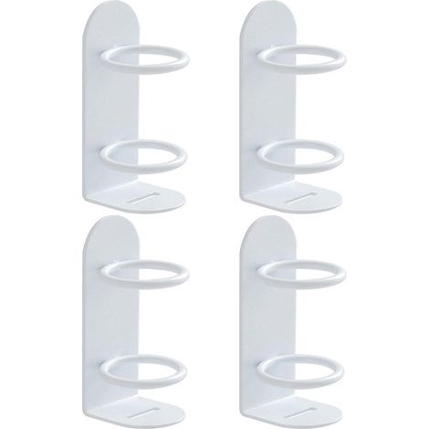 Porte-brosse à dents - 4 pièces - Fixation murale - Adhésif puissant - Portable - Auto-adhésif - Sans Embouts - Universel - Accessoires de salle de bain - Support de suspension auto-adhésif - Wit (1/5)