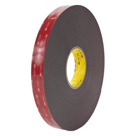 Ruban mousse acrylique double face 3M 5952F VHB™, Noir, 25mm x 33m x 1.1mm ( Prix pour 1 )