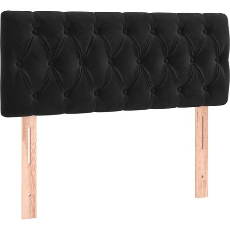 Cabecero de terciopelo negro 90x7x78/88 cm vidaXL (1/5)