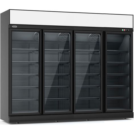 Armoire Réfrigérée Positive 4 Portes vitrées Noire 2060 litres - Combisteel (1/3)