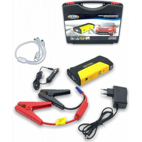 Avviatore Auto 12V 600A Jump Starter Power Bank USB Torcia LED 50800mAh (1/5)