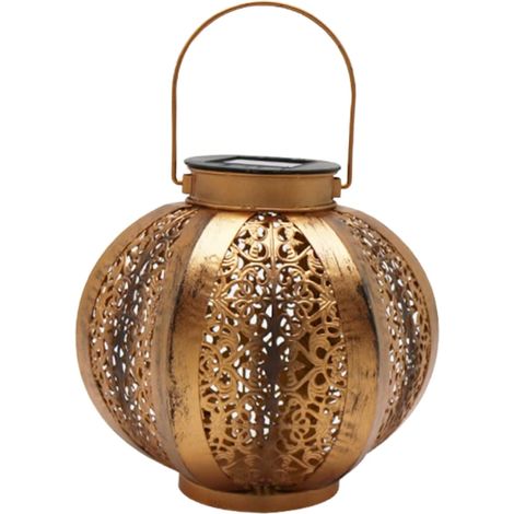 Lanterne Solaire - Métal Étanche - Pour Jardin Patio Pelouse - Éclairage Automatique Crépuscule/Aube - Lot de 1