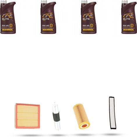Kit tagliando 4 FILTRI e 4L OLIO compatibile con Bmw serie 3 (E46) 318 i 87kw dal 1998 (1/5)
