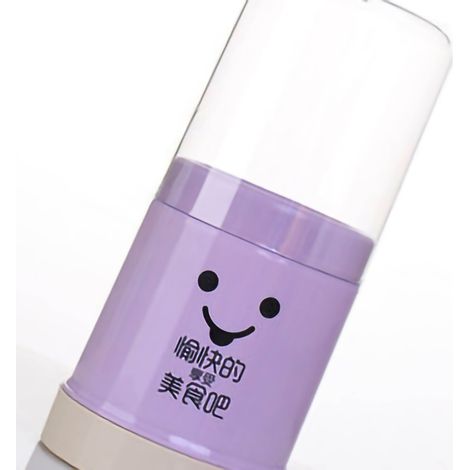 Joli porte-baguettes avec couvercle anti-poussière, en plastique écologique, avec base amovible, pour la cuisine (violet). (1/5)