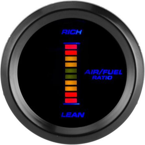 Medidor universal de relación aire-combustible, indicador LED azul, 52 mm de diámetro, instrumento automático (1/5)