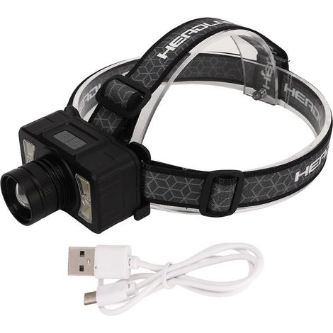 Wiederaufladbare LED-Stirnlampe mit 2 Leuchtmodi, Bewegungssensor, leicht und ideal zum Wandern und Campen (1/5)