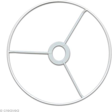 Cercle à bague - L'UNIVERS DE PIWI - 20 cm - Rilsan - Blanc - Luminaire personnalisable