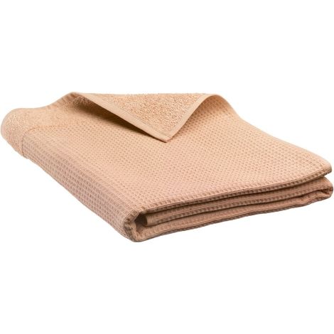Drap de douche recyclé - Grande serviette de bain coloris Dragée 70 x 130 cm - PANGIVO