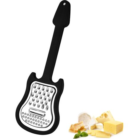 Râpe à fromage manuelle, râpe en acier inoxydable avec poignée, râpe multifonctionnelle en forme de guitare pour fromage, légumes et fruits (1/5)
