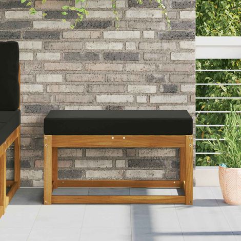 Sitzkissen für Outdoor Schwarz 80 x 40 x 8 cm 100 % Polyester