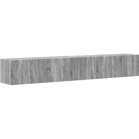 Maison Exclusive - TV-Wandschrank 2 pcs Graues Sonoma 98 x 31 x 2
