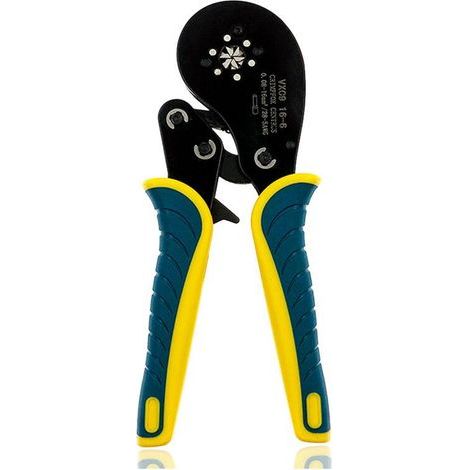 - pince à sertir tube cosse capacité de sertissage 0.08 - 16mm ²- Jaune. vert (1/4)