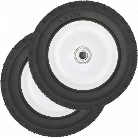 2 Roues tondeuse métallique avec roulement Ø 200 mm (1/5)