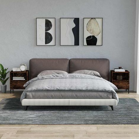 vidaXL Mesitas de noche 2 unidades roble ahumado 40x35x50 cm (1/5)
