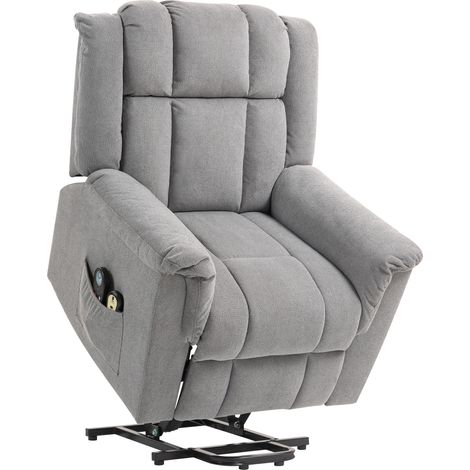 Fauteuil Relax Nexial Massant Chauffant Électrique Releveur Confort Chenille Gris Foncé (1/5)