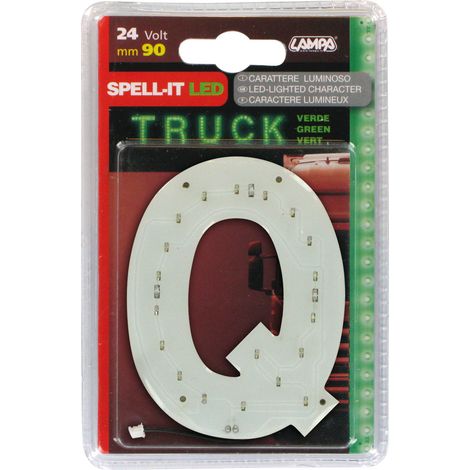 Spell-It Led, 90 mm, 24V - Verde - Q