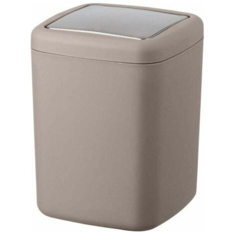 QORVA-Poubelle pour salle de bain BARCELONA, marron,