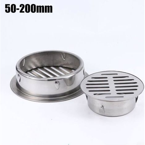 Siphon de Sol en Acier Inoxydable - Grille Métallique Anti-Obstruction - Pour Balcon et Cour (200mm) (1/5)