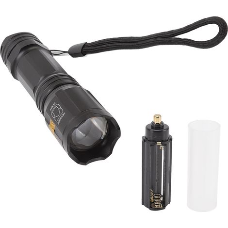 Lot de 4 lampes torches LED RGBW étanches IPX6 zoom avant, éclairage extérieur camping pêche chasse (1/5)