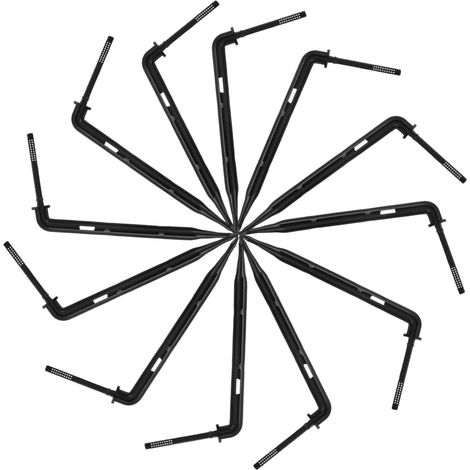 100 Pieces Black Plastic Angled Irrigation Drippers (1/5)