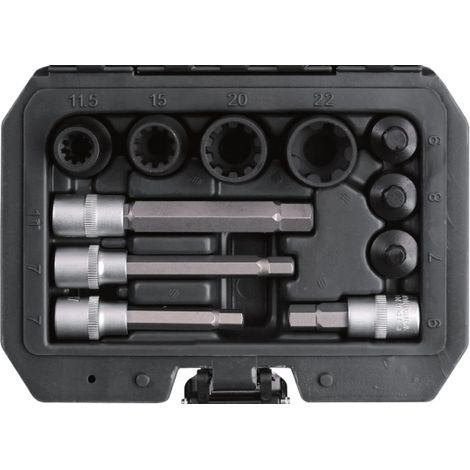 JUEGO DE LLAVES PARA PINZAS DE FRENO ROOKS 11 PIEZAS, VAG, BMW, PSA, MB