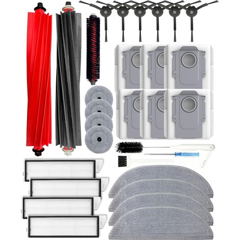 Kit Accessoires Roborock S8 Maxv Ultra - 30 Pièces - Brosse Et Filtre - Nettoyage Complet (1/5)