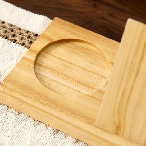 Étagère Triangulaire en Bois, Pupitre de Lecture, Table de Chevet, Décoration de Canapé, Étagère de Rangement pour Bureau/Espace (1/5)