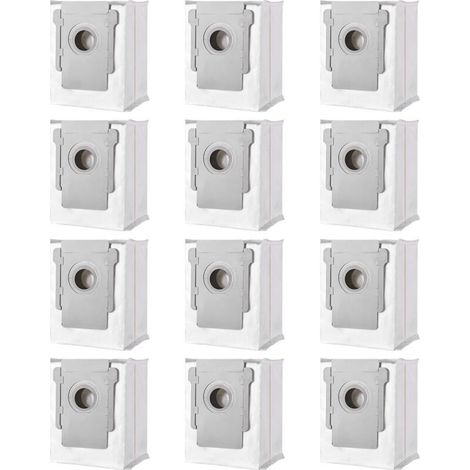 Pack of 12 compatible replacement bags for iRobot i7 i7+ / i7 Plus E5 E6 E7 S9, vacuum cleaning accessories for Roomba i7, for basic vacuum cleaner (1/4)