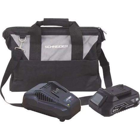 Pack 1 batterie + chargeur+ sac de transport SCHNEIDER (1/2)